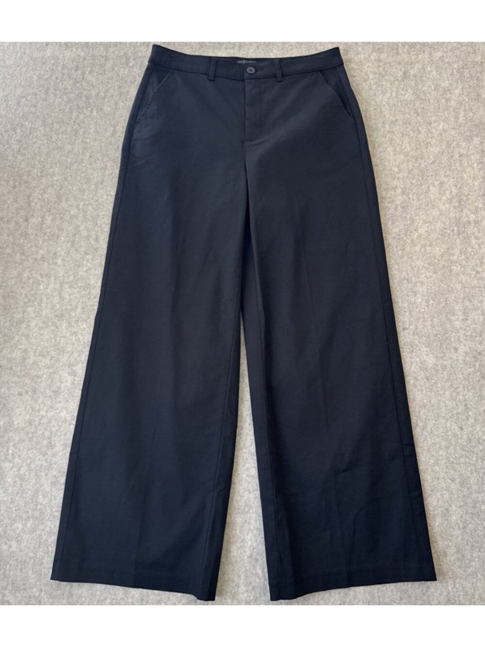NYDJ‎ Teresa Wide Leg Pants Womens 6 Black Tercel Blend Full Length